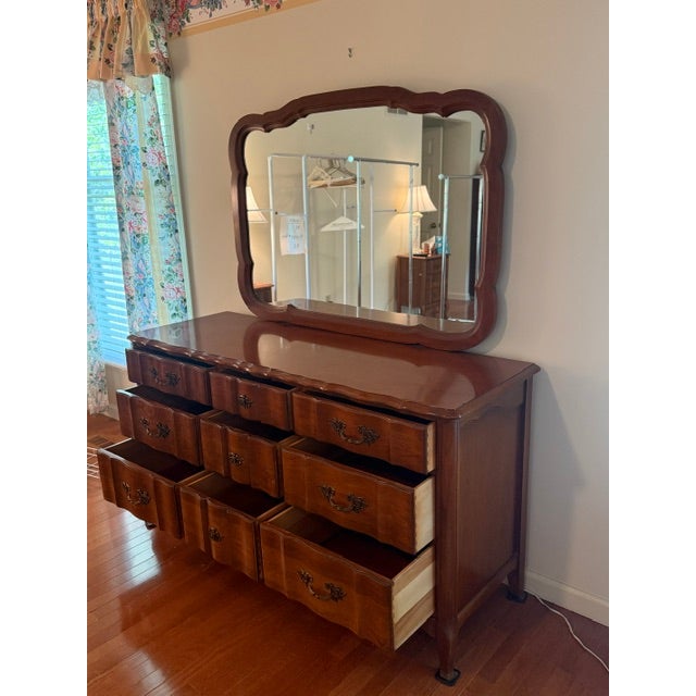 French Provincial 1960s French Provencial Dresser With Mirror For Sale - Image 3 of 5