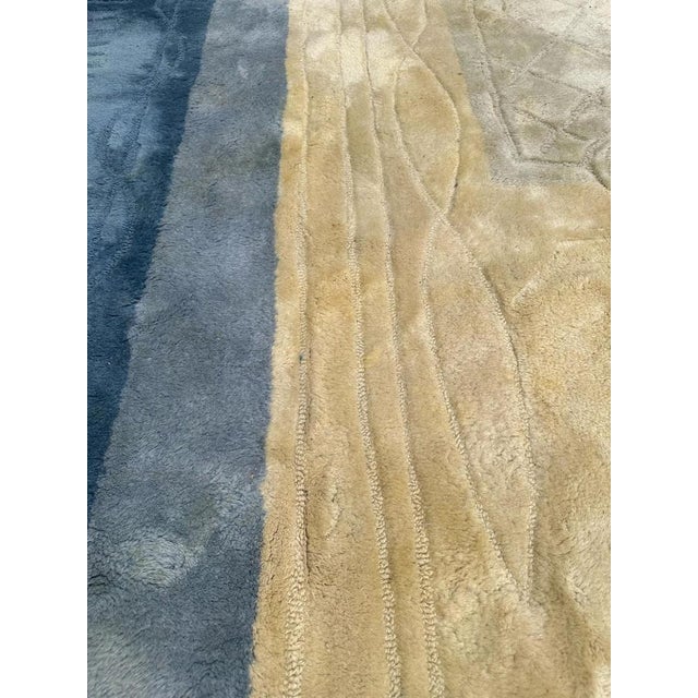 French Modern Serge Lesage Hand Tufted Rug, 1970s For Sale - Image 9 of 15