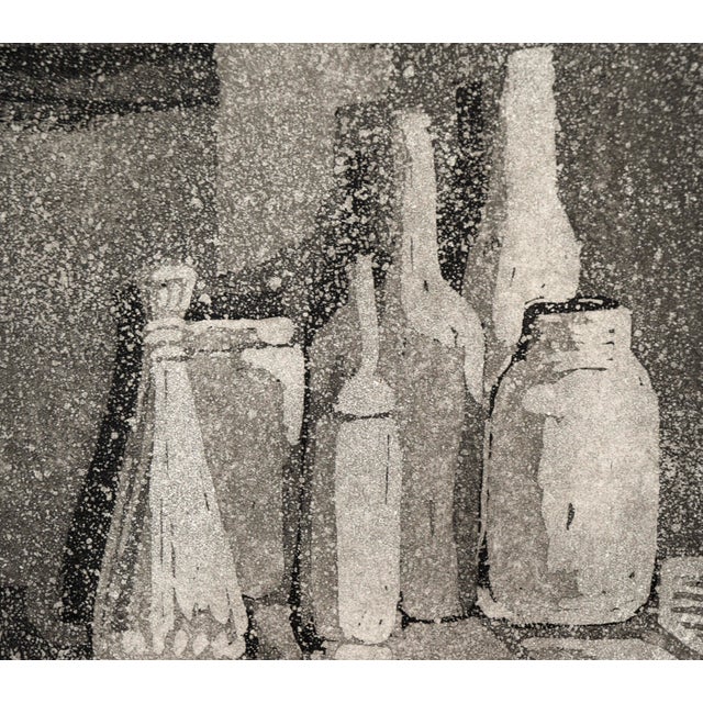 Impressionist "Bottles" - Etching in Ink on Paper (Artist's Proof) by Doris Warner For Sale - Image 3 of 8