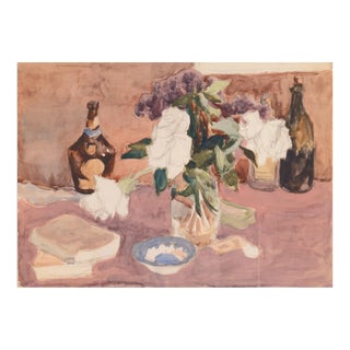 'Still Life of Roses' by Victor DI Gesu, Paris, Louvre, Académie Chaumière, Carmel, Los Angeles County Museum of Art, San Franciso Art Association For Sale