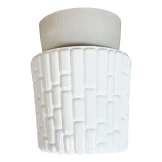 Vintage White Porcelain Ceiling Light, 1970s For Sale