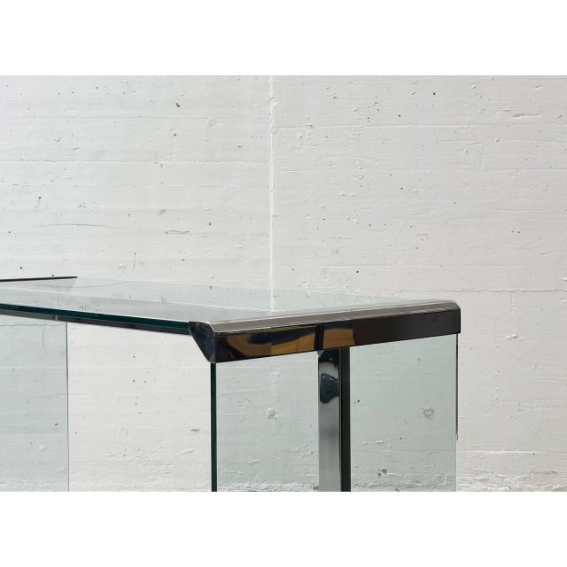 Glass Glass Desk by Gallotti & Radice, Italy, 1970s For Sale - Image 7 of 16