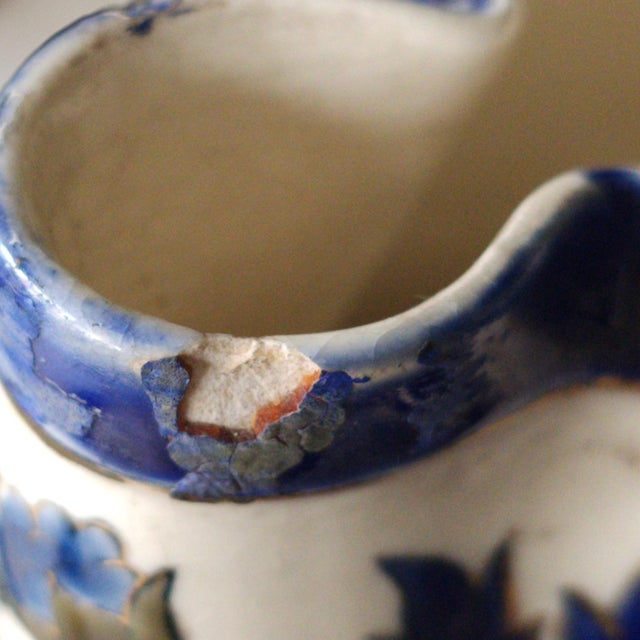 Early 20th Century Persian Zsolnay Pécs Hungarian Ceramic Pitcher With Ottoman Floral Decoration For Sale In New York - Image 6 of 6