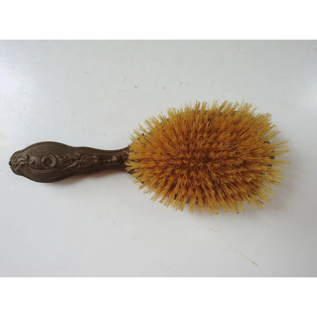 Antique Brass & Gutta Percha Brush With Arabian Horse For Sale - Image 4 of 6