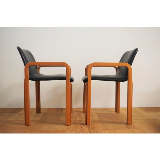 Wood Chairs from Pillini Furniture, 1970s, Set of 4 For Sale - Image 7 of 13