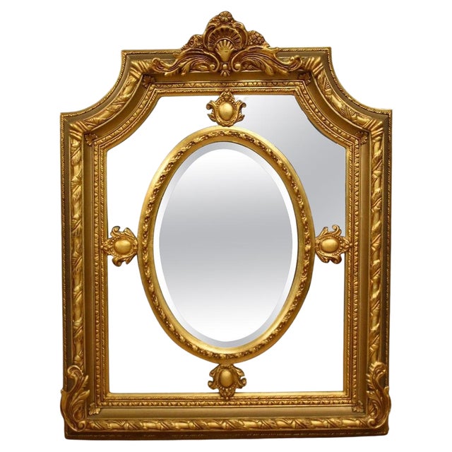 Large Ornate Wall Mirror, 1980 For Sale