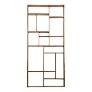 NOIR Malic Dark Walnut Geometric Bookcase For Sale
