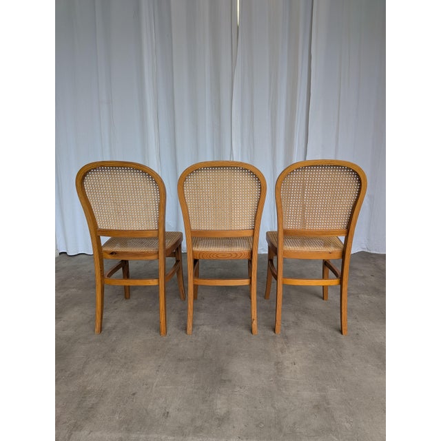 Mid-Century Modern Mid-Century Modern Cane Seat Dining Chair, Yugoslavia, 1970s For Sale - Image 3 of 18
