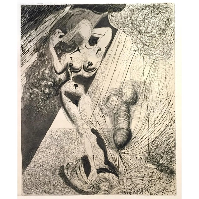 S. Dalì, "Aphrodite", Heliogravure and dry-point. Paris, Argillet. 1963-65. Image dimensions 49,2 x 39,7 cm. Beautiful...