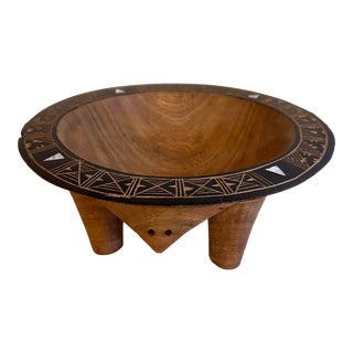 Late 20th Century Fijian Crafted Handmade Wood Kava Tanoa Turtle Bowl For Sale