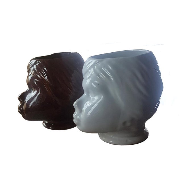 Italian Testa di Moro Vases, 1960s, Set of 2, in Very Good conditions. Designed 1960 to 1969
