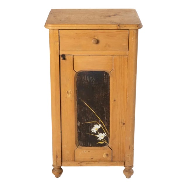 Antique Pine Bedside Cupboard For Sale