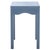 Wood Litith Square Wave Accent Table in Blue For Sale - Image 7 of 8