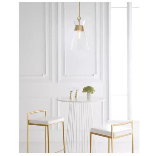 Mid-Century Modern Laboratory Lux Glass Contemporary Post Modern Ceiling Pendant Light For Sale - Image 3 of 12