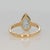Metal 2Ct Blue Lab Diamond Ring With Natural Diamond Accents: Solid 14k Gold, 11x6mm, Size 6.75 For Sale - Image 7 of 8
