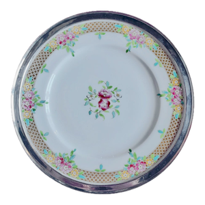 Antique Royal Worcester Silver-Plated Rimmed Plate