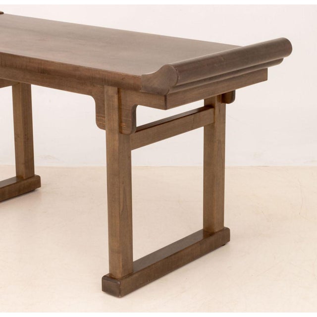 Wood Asian Modern Wood Console Table For Sale - Image 7 of 10