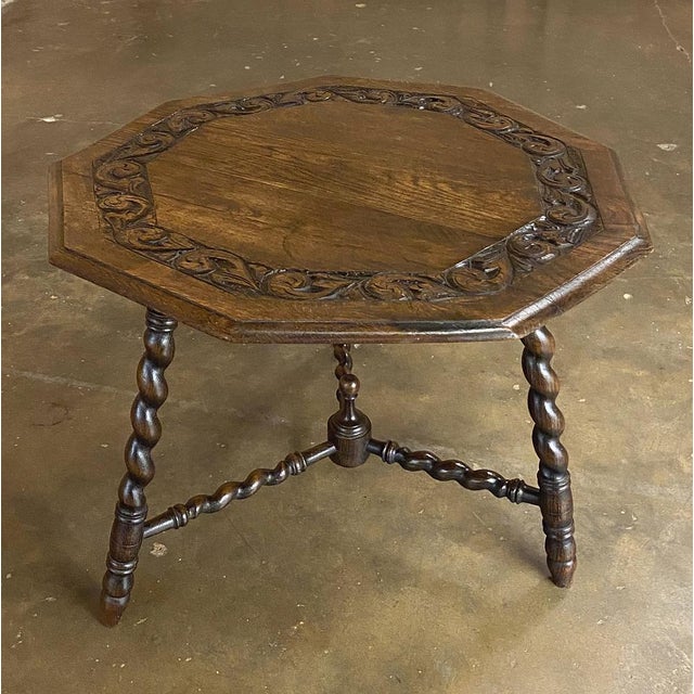 Antique 9Sided Barley Twist End Table Chairish