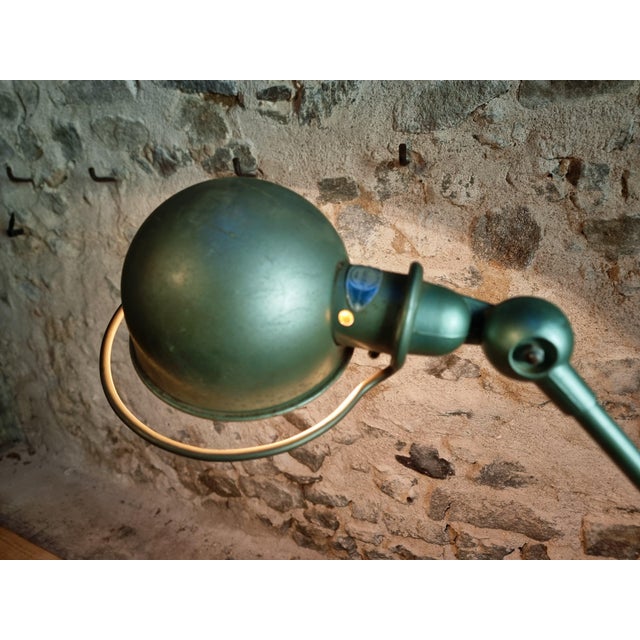Vintage French Industrial Lamp in Green by Jean-Louis Domecq for Jieldé, 1960s For Sale - Image 12 of 18
