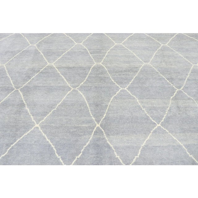 Berber Tribes of Morocco Contemporary Gray Moroccan Style Rug - 08'03 X 09'00 For Sale - Image 4 of 9