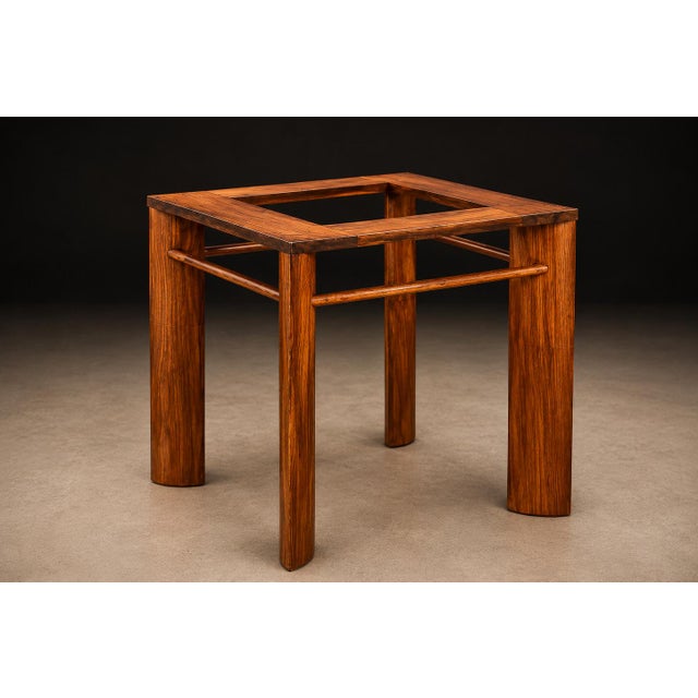 Round Dining Table in Caviúna Wood by Joaquim Tenreiro, Brazil, 1950s For Sale - Image 10 of 17