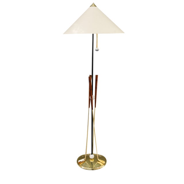 Floor Lamp with 3 Golf Rackets, Italian, 1950s For Sale