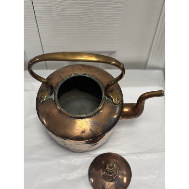 Antique English Copper Kettle For Sale - Image 4 of 10