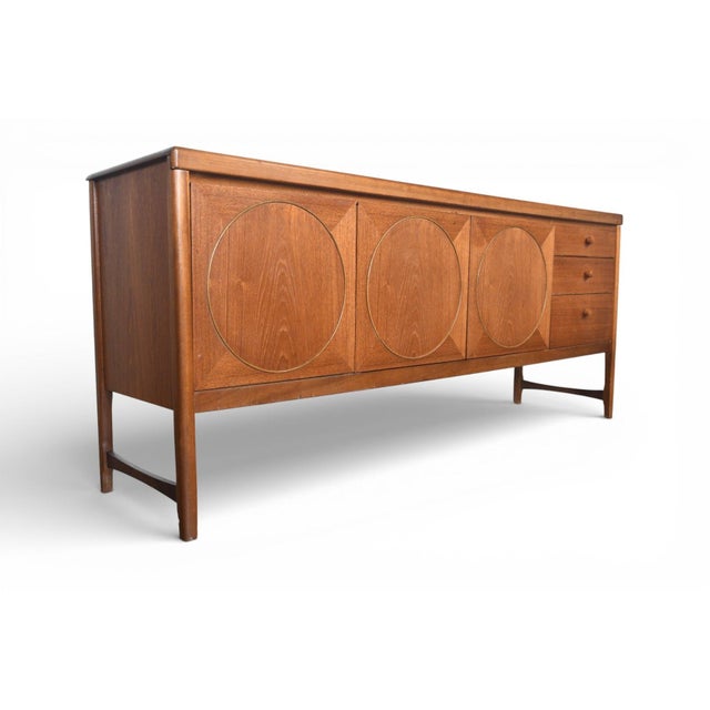 Mid 20th Century Nathan Furniture "Circle" Credenza in Teak #1, Attributed For Sale - Image 9 of 11