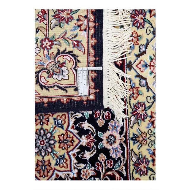 Pasargad Persian Nain Silk & Wool Rug For Sale - Image 4 of 4