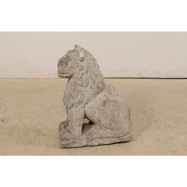 18th Century Hand-Carved Stone Lion For Sale - Image 12 of 12