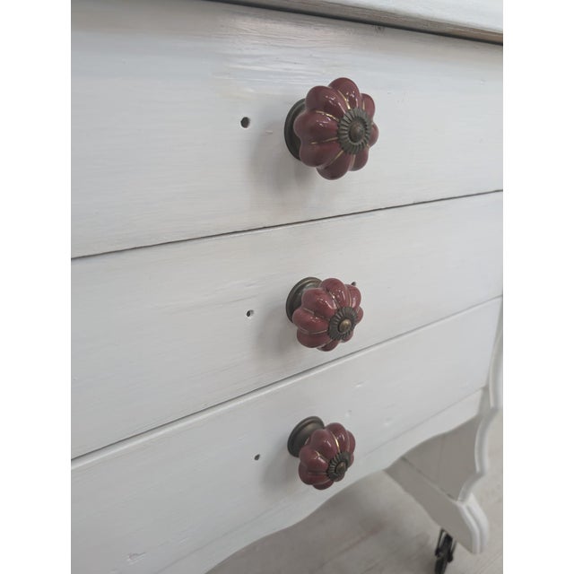 White Vintage Plywood Chest of Drawers For Sale - Image 8 of 13