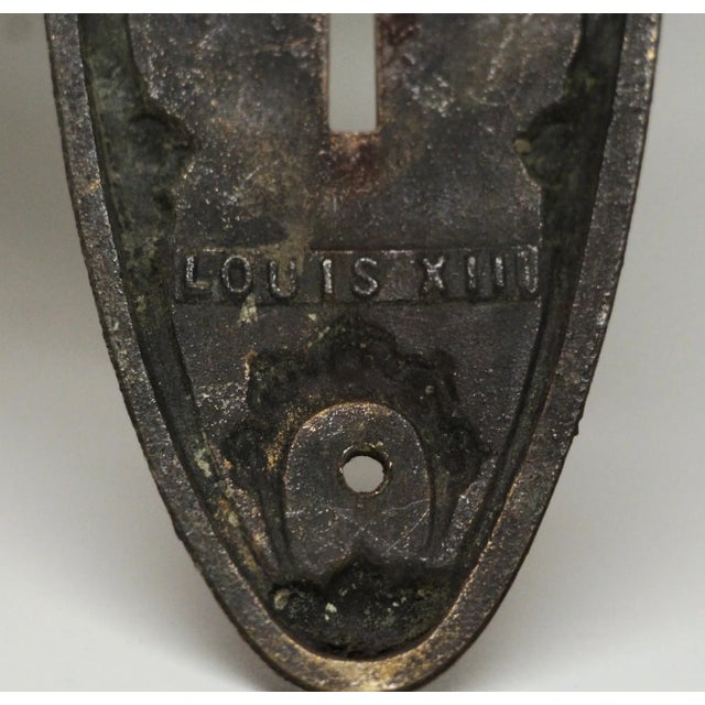 Mid 20th Century Antique Bronze Louis XII Door Plate For Sale - Image 5 of 6