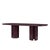 Boho Chic Zola Burgundy Lacquer Oval Dining Table For Sale - Image 3 of 11
