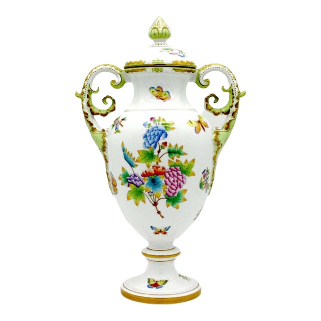 Large Herend Porcelain Decorative Vase / Urn Chairish