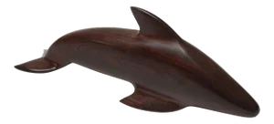 Vintage Ironwood Dolphin Sculpture