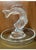 A Striking Lalique France "goujon"crystal ring dish featuring a sculptural frosted koi rising gracefully from a clear...