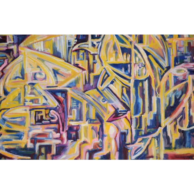 "Visions of the Metropolis #4" - Original Surrealist Oil on Canvas 1996 by Travis Flack For Sale In Monterey, CA - Image 6 of 7