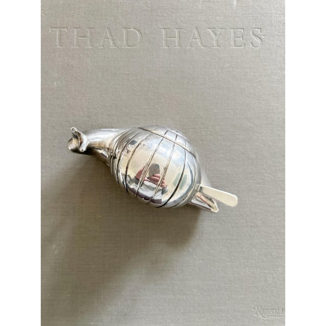 Vintage Silver Plated Snail Caviar or Butter Dish For Sale - Image 4 of 6