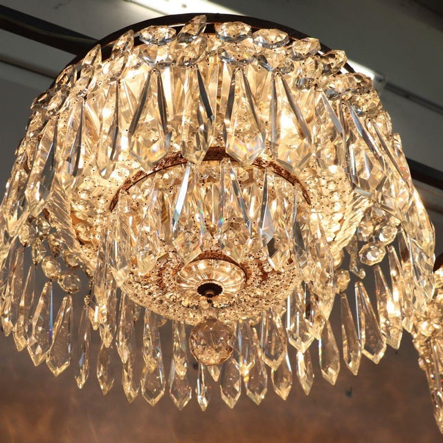 Chandeliers with Large Crystal Drops, Set of 3 For Sale - Image 17 of 18