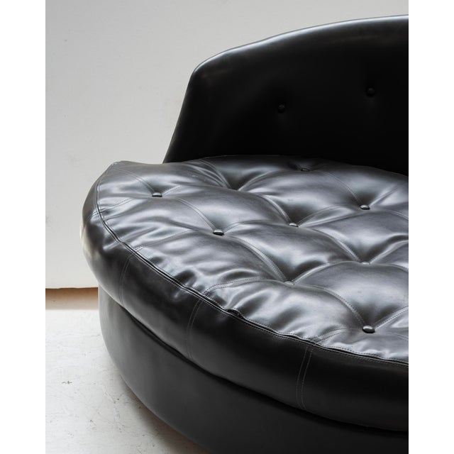 Wood Milo Baughman Oversized Swivel Lounge Chair For Sale - Image 7 of 7