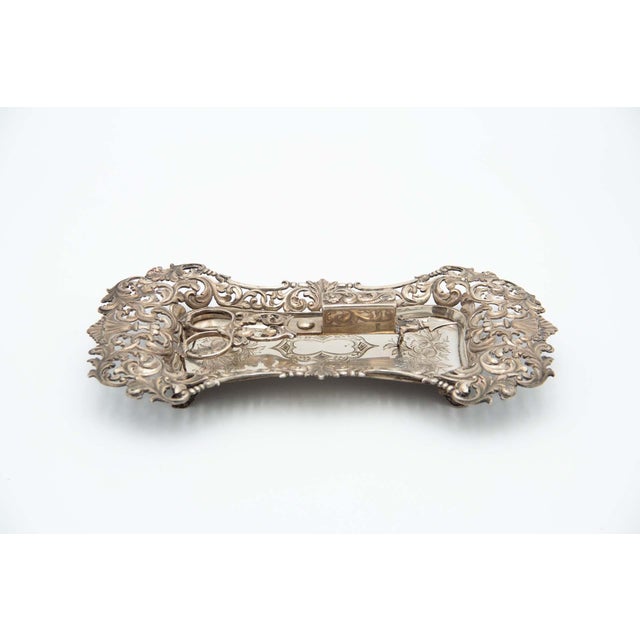Metal Silver Tray and Scissors from Morrões, Set of 2 For Sale - Image 7 of 7