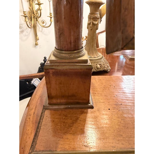 Late 19th Century Antique Empire Walnut and Bronze Dressing Mirror Late 19th Century For Sale - Image 5 of 12