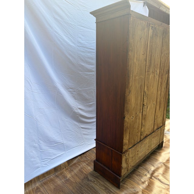 Auburn Antique Late 19th Century English Victorian Mirrored Wardrobe Armoire For Sale - Image 8 of 9