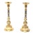 1980s Candle Holders Neoclassical Brass and Chrome Candle Sticks - a Pair For Sale - Image 10 of 10