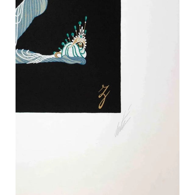 Modern Erté, Letter Z, 1970s, Lithograph For Sale - Image 3 of 4