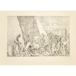 1939 After Reginald Marsh "The Jungle", First Edition Period Offset Lithograph