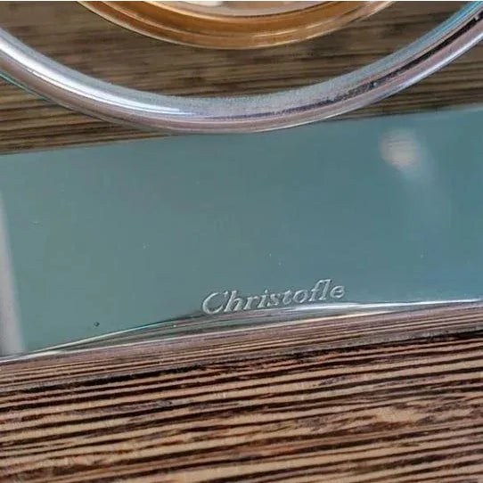 Christofle Vintage Christofle Silver Plated Art Deco Desk Clock For Sale - Image 4 of 12