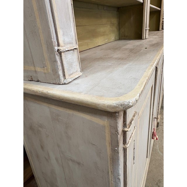 Grand Period French Directoire Painted Bibliotheque/Bookcase For Sale - Image 4 of 12