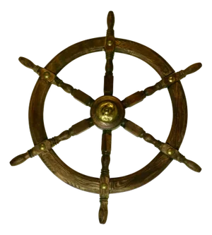 Early 20th Century Oak Ships Wheel, 1890s