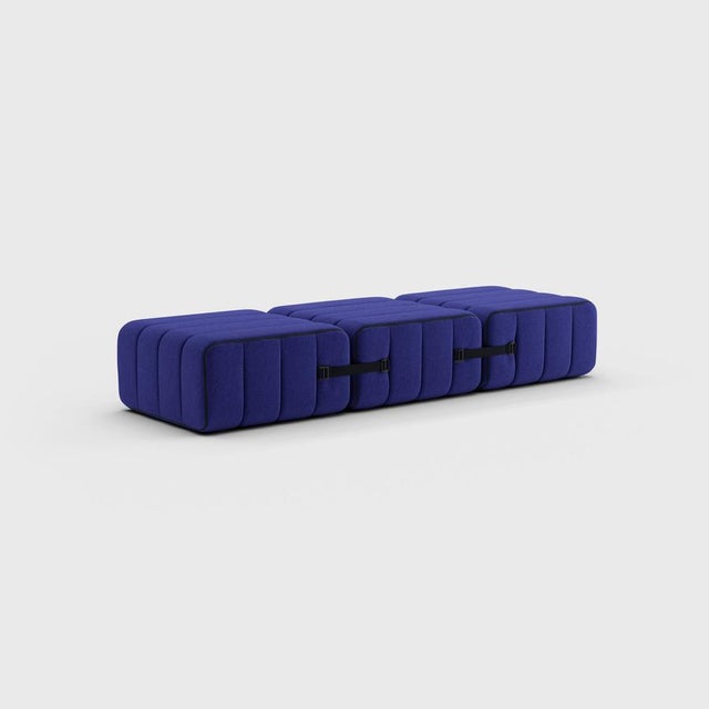 Not Yet Made - Made To Order Curt Modular Set - Flexible Bench - Jet - 9605 (Blue) by Ambivalenz, Set of 3 For Sale - Image 5 of 5